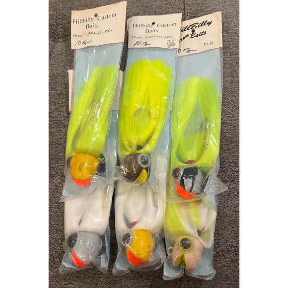 6 pack Striped Bass Parachute Heads -10 oz - Picture 5 of 12